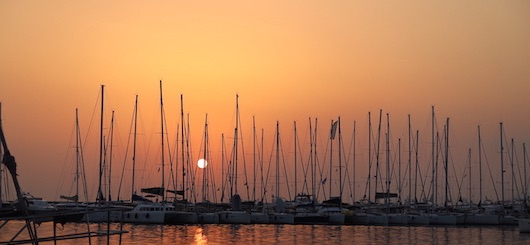 Sonnenuntergang in der Marina Sonnenuntergang in der Marina