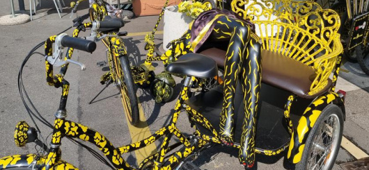 Fahrräder im Leopardenmuster