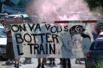 Manifestation contre le projet ferroviaire LGV sud ouest 
