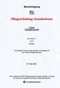Hier eine de 3 Zertifikate über Pflegewissen