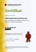 Eine der beiden Zertifikate bei der DMS Deutsche Mittelstandsschutz GmbH 