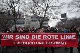 Kundgebung vor dem SWR-Gebäude.