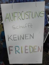 Schild eines Teilnehmers