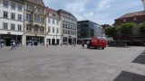 15 Minuten vor dem Bürgerdialog noch gähnende Leere auf dem Rathausplatz