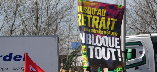 Blocage d'une zone logistique 