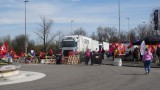 Blocage d'une zone logistique 16 mars 2023 Bruges près Bordeaux
