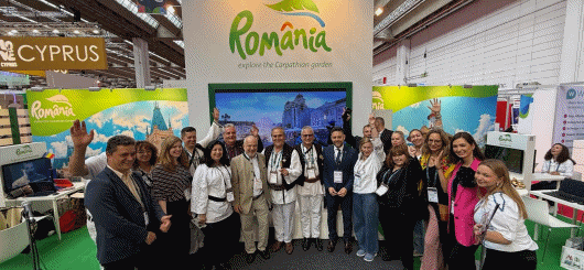 Besuch des ROU.Generalkonsuls Dan Moraru und Bürgerm. von Polovragi, Gheorghe Epure mit gesamten Team am Messestand