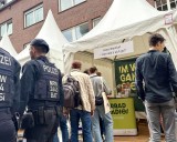 Sichtbare Polizeipräsenz begleitete die Besucher auf den Themenmeilen