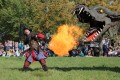 Am 11. Okt. ist der feuerspeiende Drache „Fangdorn“ wieder zu Gast im Seepark Zülpich. Foto: Seepark Zülpich 